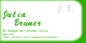 julia bruner business card