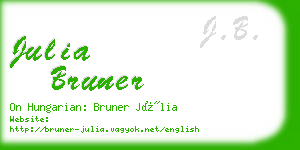 julia bruner business card